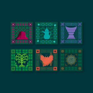 عرض 6 ملصقات معدنية "عِزنّا" – اليوم الوطني السعودي 95 | هدايا وطنية تذكارية